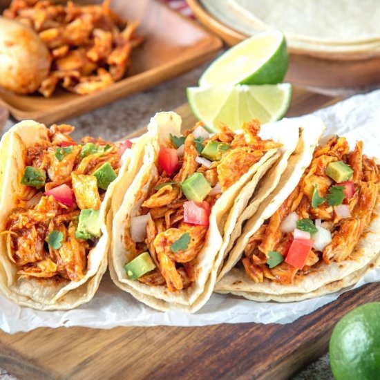 Easy, Shredded Chicken Tacos