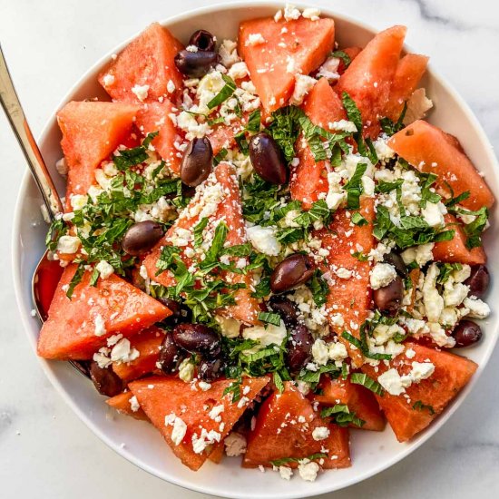 Watermelon Olive Salad