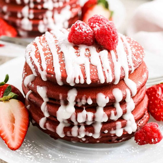 Red Velvet Pancakes