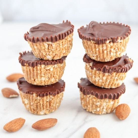 Almond Butter Brown Rice Cups