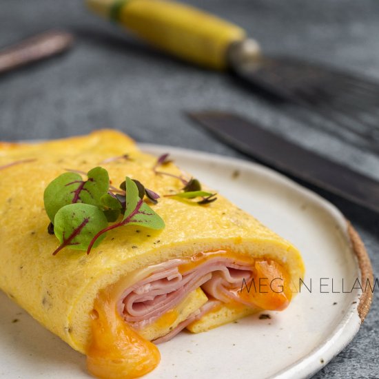 Keto Omelette Rolled and Baked