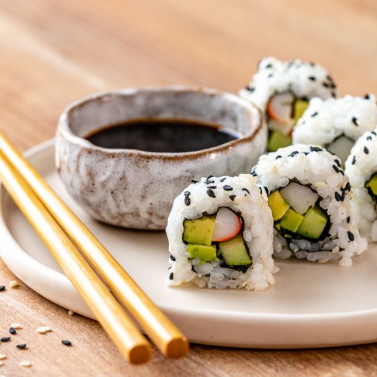 California Rolls Recipe + Sushi Ric