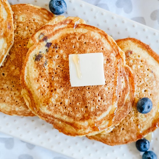 Blueberry Cornmeal Pancakes