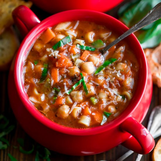 Chickpea Minestrone Soup