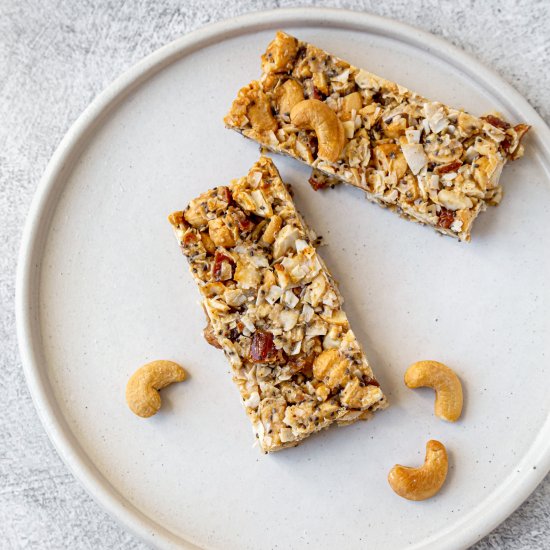 Healthy Cashew Coconut Bars