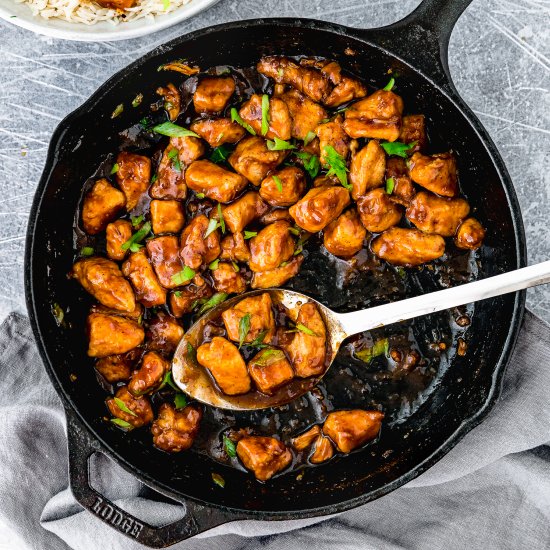 Easy Sticky Bourbon Chicken