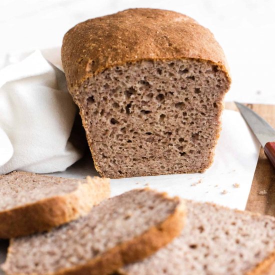 Soft Fluffy Buckwheat Bread (GF,DF)