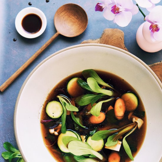 Red Miso Soup with Vegetables