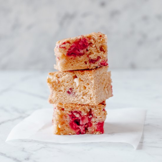 White Chocolate & Raspberry Blondie