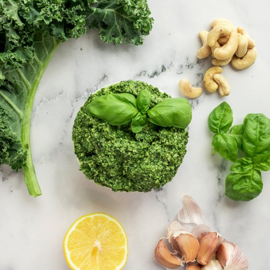 Kale Pesto with Basil and Cashews