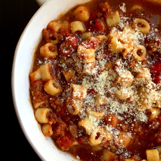 Slow Cooker Pasta E Fagioli