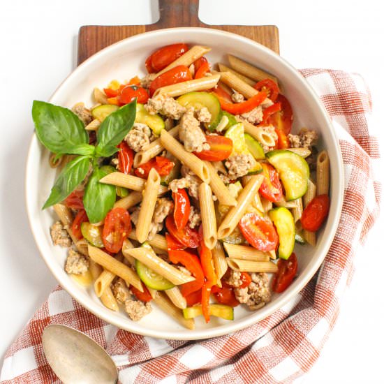 Ground Turkey Tomato Garlic Pasta