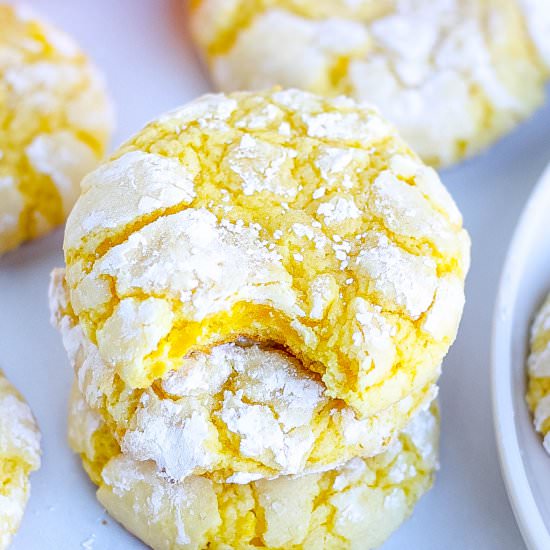 Cake Mix Lemon Crinkle Cookies