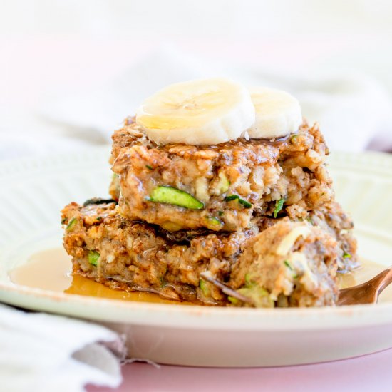 Banana Zucchini Baked Oatmeal