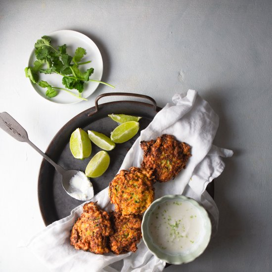 Zucchini & feta fritterrs