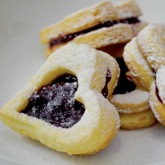 Heart Shaped Shortbread Cookies