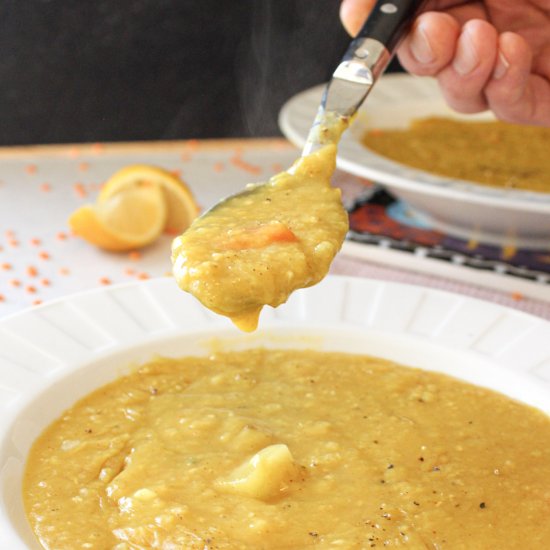 Delicious red lentil soup