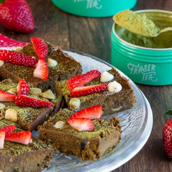 Matcha White Chocolate Brownies