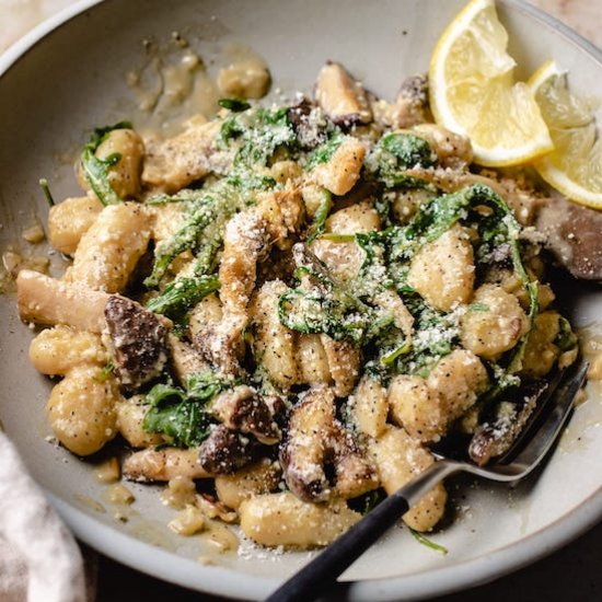 Potato Gnocchi Mushroom Cream Sauce