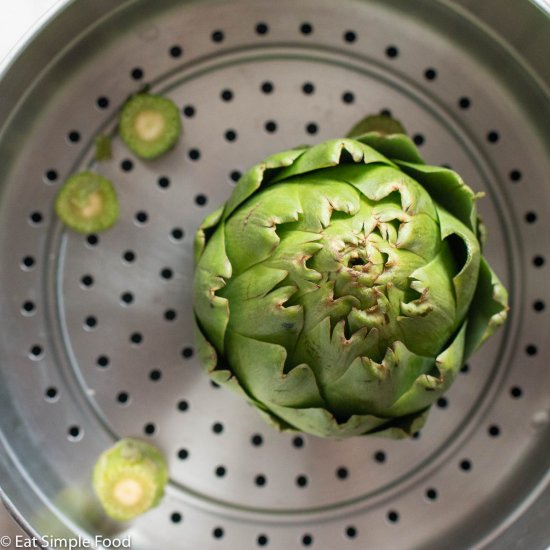 Steamed Artichoke & Lemon Butter