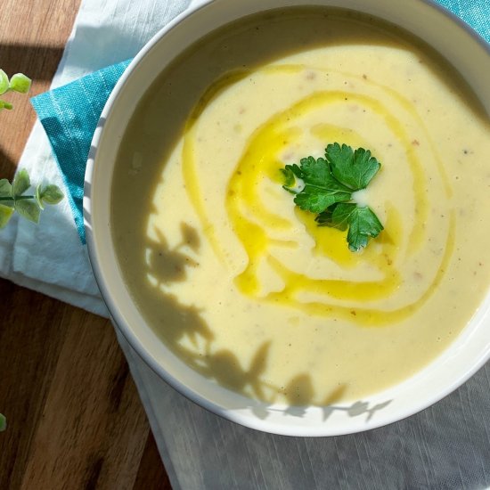 Creamy Celery Leek & Potato Soup