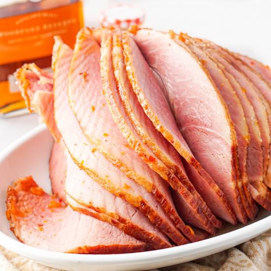 Apricot Bourbon Glazed Ham