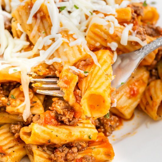 Inauthentic Pasta Bolognese