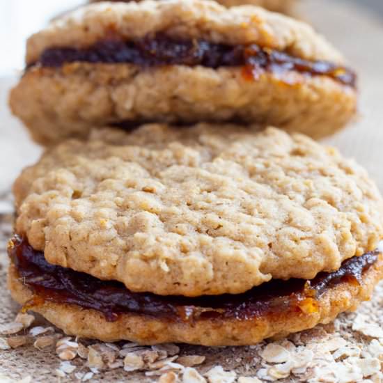 Date Filled Oatmeal Cookies