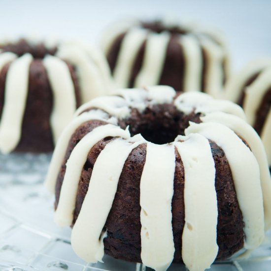 Mini Chocolate Bundt Cakes