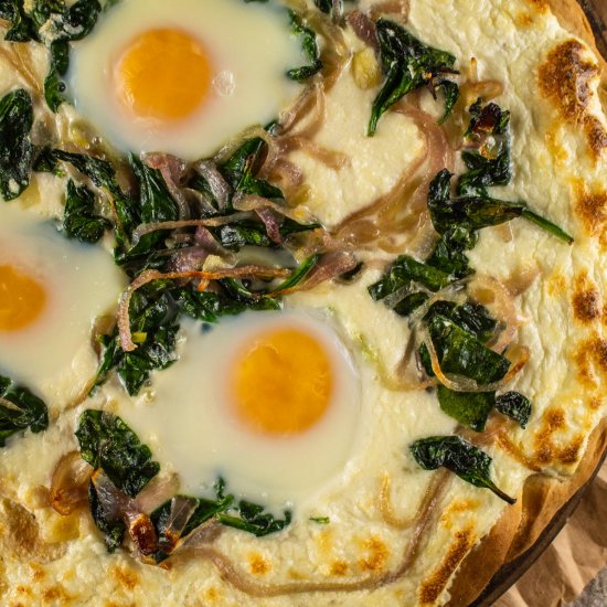 Breakfast Pizza with Ricotta Cheese