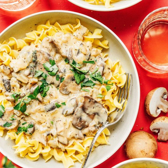 Creamy Mushroom Stroganoff