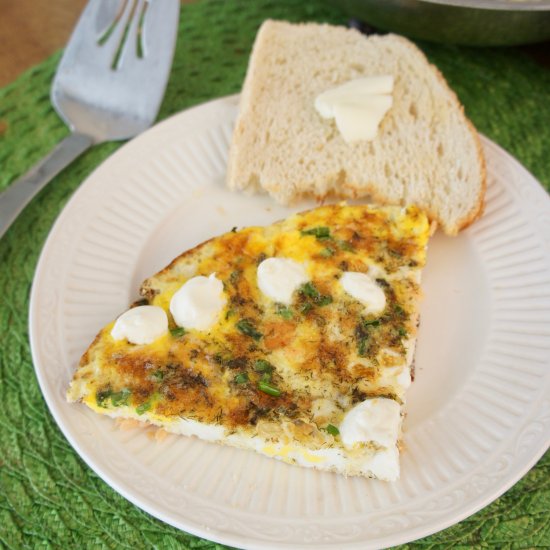 Smoked Salmon Cream Cheese Frittata