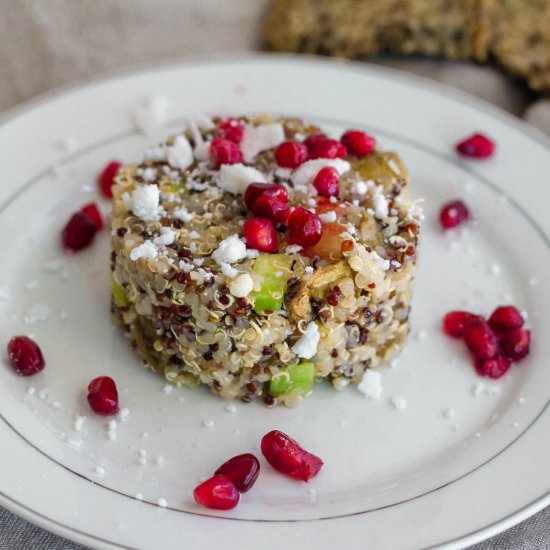 Quinoa salad with roasted veggies