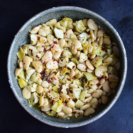 Bean Salad with Artichoke Hearts