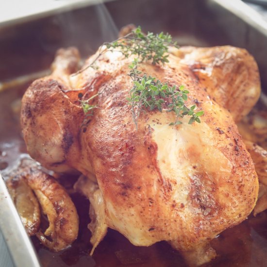 Slow cooker Rotisserie chicken