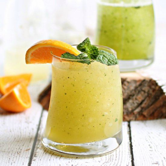 Tangerine Mint Whiskey Slush