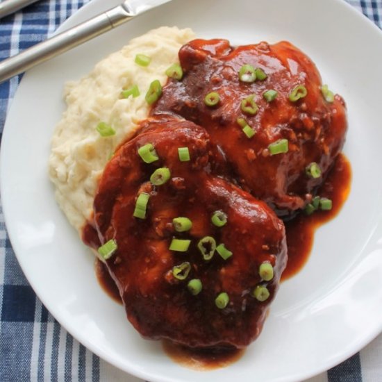 Saucy Crockpot BBQ Chicken