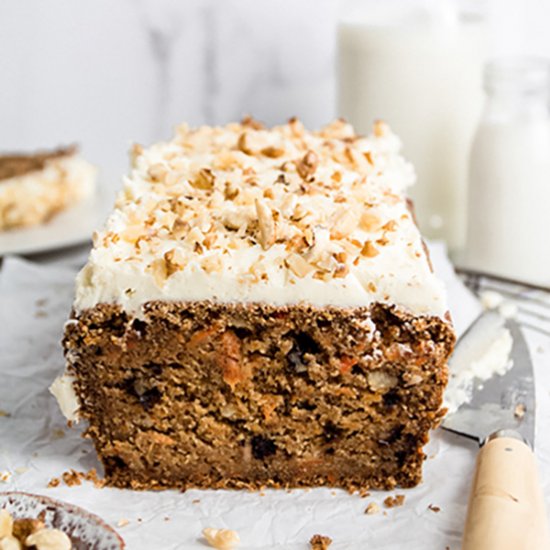 VEGAN CARROT CAKE LOAF (NO SUGAR)