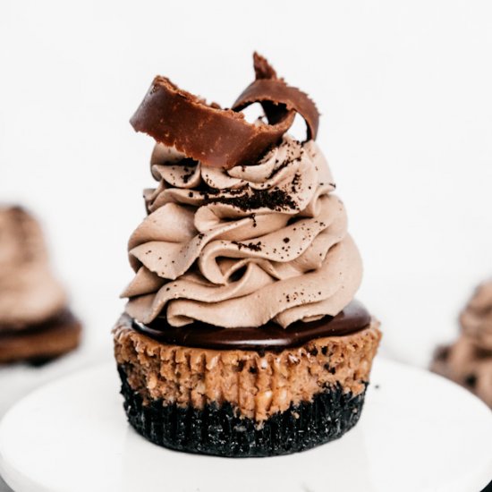 Quadruple Chocolate Mini Cheesecake