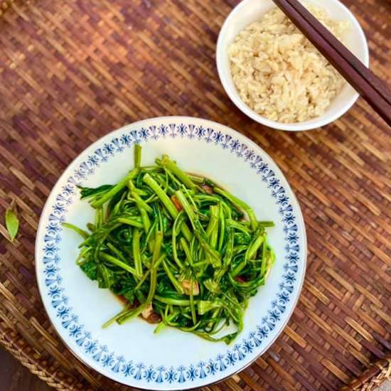 Thai stir fried Morning Glory