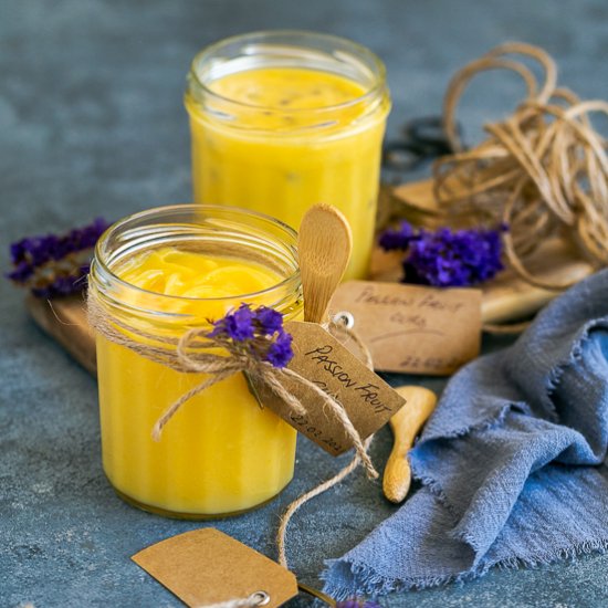 Easy Passion Fruit Lemon Curd