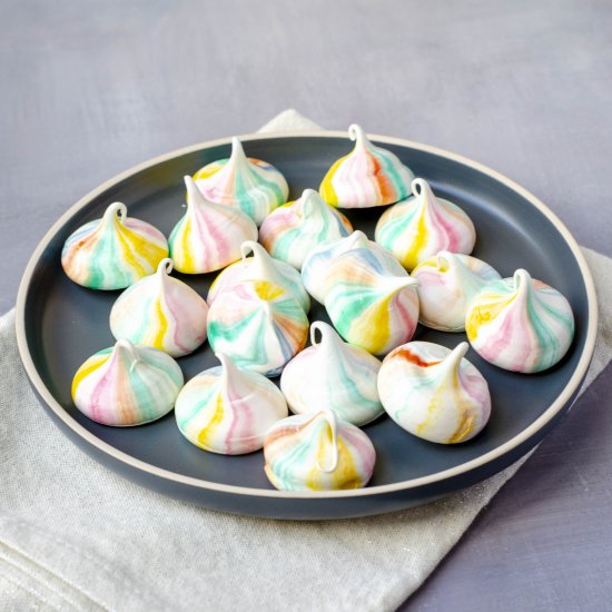 colored meringues