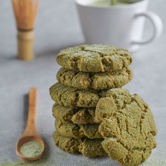 Matcha Crinkle Cookies