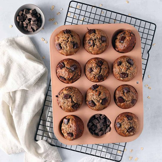 Vegan Chocolate Chip Banana Muffins