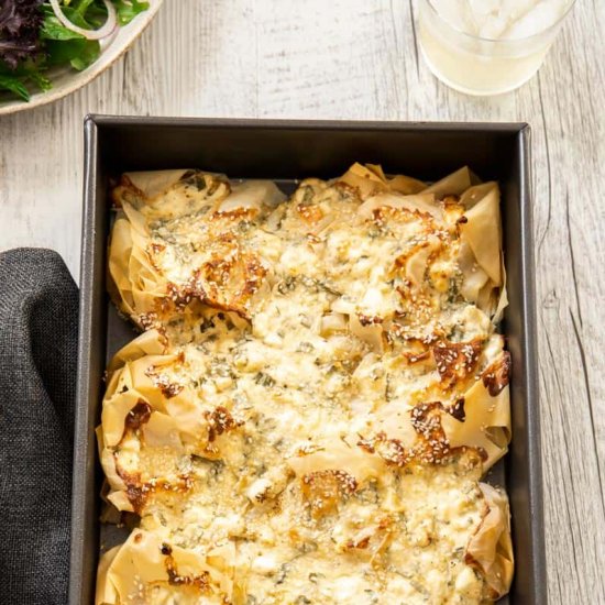 Cheese and Herb Filo Pie