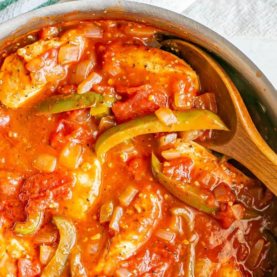 Quick chicken cacciatore