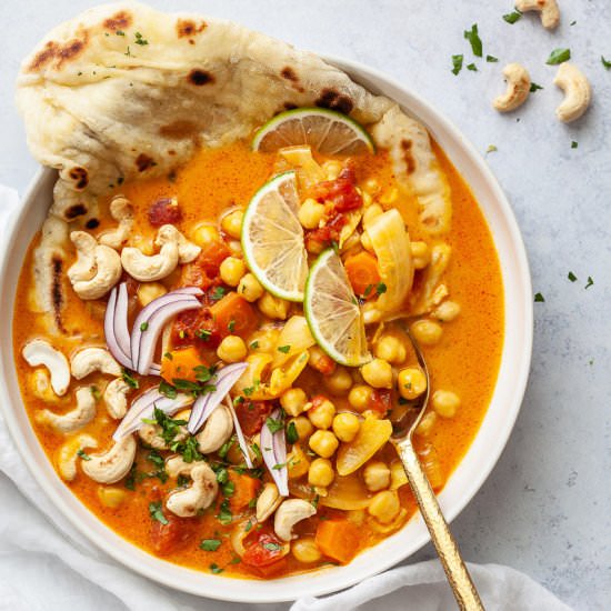 Chickpea and Tomato Coconut Curry