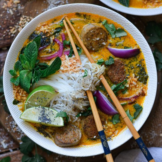 Vegan Creamy Thaï and Tumeric Soup