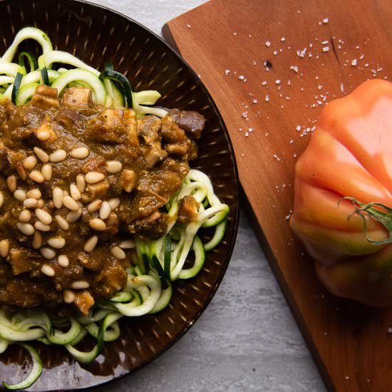 Easy Zoodles with Heirloom Tomatoes