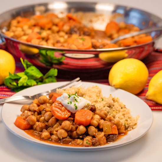 Easy Moroccan Chickpea Tagine